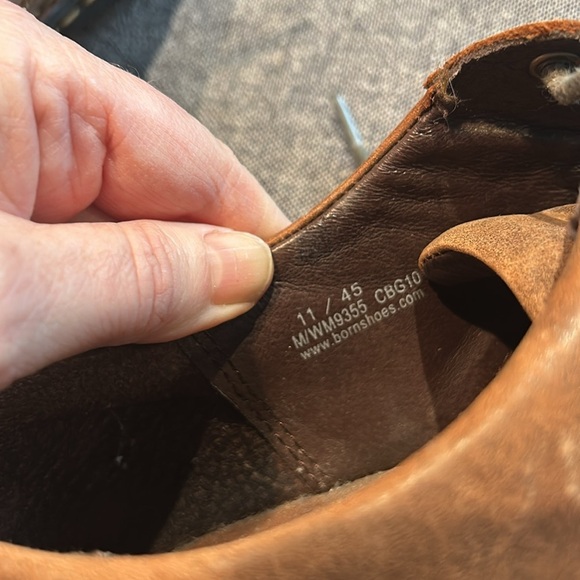 Born Oxford Shoes Mens Linden Brown Distressed Leather Casual Shoes Size11 main image 5